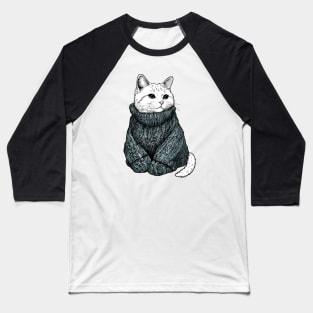 The Sweater Model Cat Baseball T-Shirt